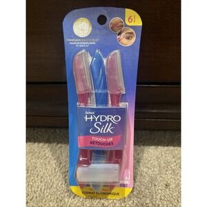 Schick Hydro Silk Touch-Up Dermaplaning Tool with Precision Cover 6 Razors New